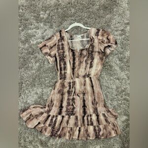 American Rag Ruffled Peasant Dress Soft Mauve Size small